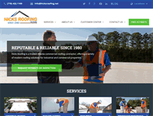 Tablet Screenshot of hicksroofing.net